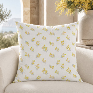 Eenvoudige Minimale Elegante Gele Bloem Kussen