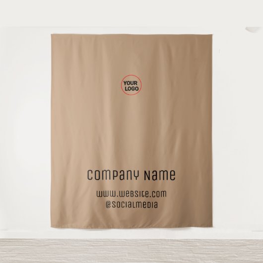 Eenvoudige minimale elegante tekst van de naam van wandkleed (Voorkant)