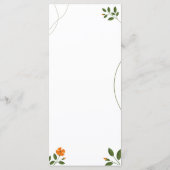 Eenvoudige minimale eucalyptus verlaat groen diner menu (Achterkant)