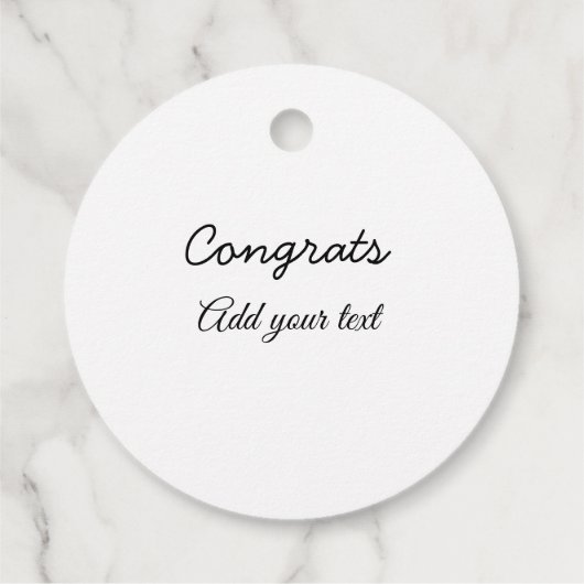 Eenvoudige minimale felicitaties afstuderen voeg u bedankjes labels (Achterkant)