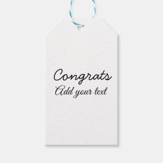 Eenvoudige minimale felicitaties afstuderen voeg u cadeaulabel