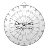 Eenvoudige minimale felicitaties afstuderen voeg u dartbord (Voorkant)