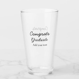 Eenvoudige minimale felicitaties afstuderen voeg u glas