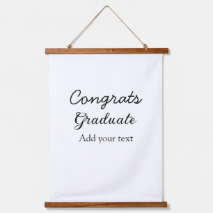 Eenvoudige minimale felicitaties afstuderen voeg u hangend wandkleed