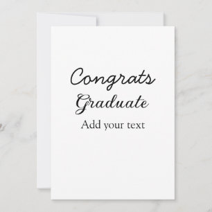 Eenvoudige minimale felicitaties afstuderen voeg u kaart