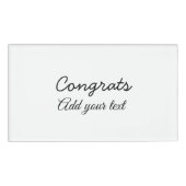 Eenvoudige minimale felicitaties afstuderen voeg u naambadge (Voorkant)