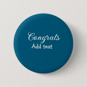 Eenvoudige minimale felicitaties afstuderen voeg u ronde button 5,7 cm