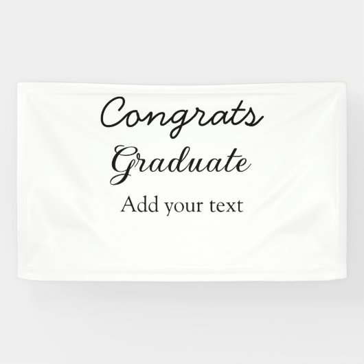 Eenvoudige minimale felicitaties afstuderen voeg u spandoek (Horizontaal)