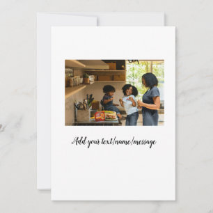 eenvoudige minimale foto collage naam familie moed kaart