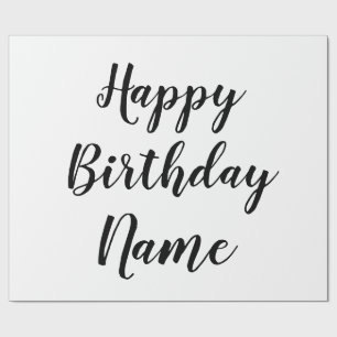 eenvoudige minimale gelukkige verjaardag voeg je n cadeaupapier