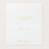 Eenvoudige Minimale Gouden Naam van het Huwelijk P Kaart (Buitenkant ongevouwen)