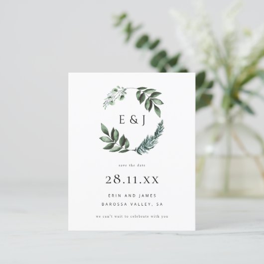 Eenvoudige minimale Greenery-opslagdatum (Staand voorkant)