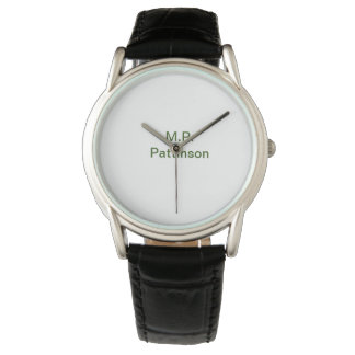 Eenvoudige minimale groene add jouw tekst name fot horloge