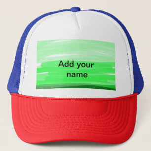 Eenvoudige minimale groene tint voeg naam tekst lo trucker pet