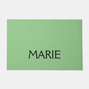 EENVOUDIGE MINIMALE GROENE VOEG JE NAAM TOE GIFT DEURMAT