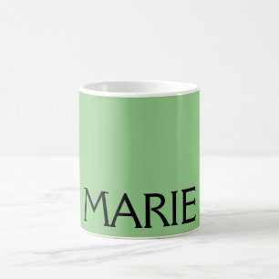 EENVOUDIGE MINIMALE GROENE VOEG JE NAAM TOE GIFT KOFFIEMOK
