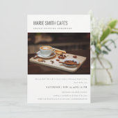 Eenvoudige minimale Grote Openingsuitnodiging voor Bedankkaart (Staand voorkant)