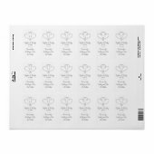 Eenvoudige minimale hart moderne aangepaste namen etiket (Full Sheet)