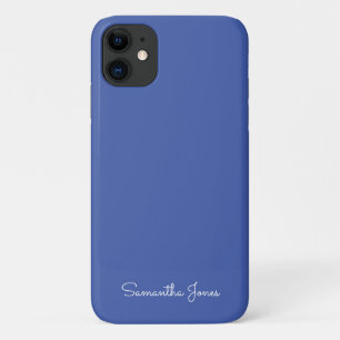 Eenvoudige, minimale helderblauw iPhone 11 hoesje