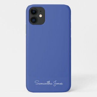 Eenvoudige, minimale helderblauw iPhone 11 hoesje