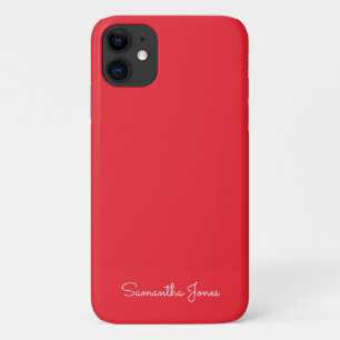 Eenvoudige, minimale helderrood iPhone 11 hoesje
