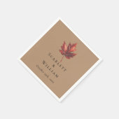 Eenvoudige minimale Herfst Leaf Terracotta bruilof Servet (Hoek)