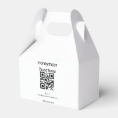 Eenvoudige minimale honingmadonatie bruiloft q of  bedankdoosjes (Achterkant)