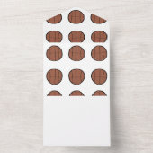 eenvoudige minimale honkbal brons all in one uitnodiging (Binnen)