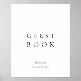Eenvoudige minimale huwelijksbezoeker poster