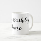 eenvoudige, minimale jouw naam-kaart voor gefelici koffiemok (Voorkant rechts)
