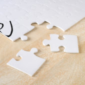 eenvoudige, minimale jouw naam-kaart voor gefelici legpuzzel (Zijkant)