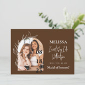 Eenvoudige minimale Kaart van het bridesmaïdevoors (Staand voorkant)