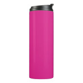 Eenvoudige minimale magenta gepersonaliseerd hot r thermosbeker (Gedraaid links)