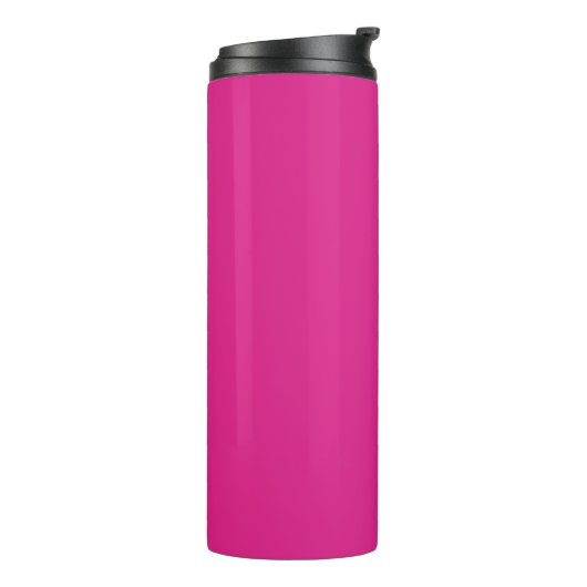 Eenvoudige minimale magenta gepersonaliseerd hot r thermosbeker (Gedraaid links)