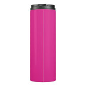 Eenvoudige minimale magenta gepersonaliseerd hot r thermosbeker (Achterkant)
