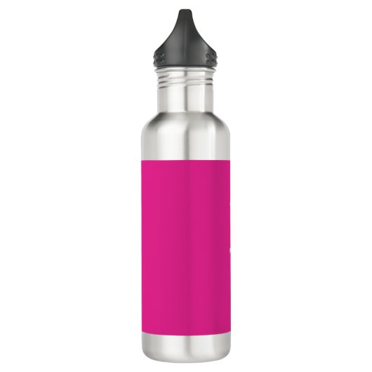 Eenvoudige minimale magenta gepersonaliseerd hot r waterfles (Links)