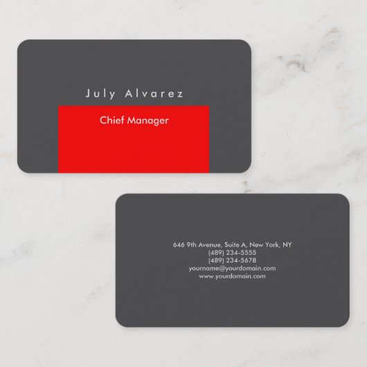 Eenvoudige minimale minimale glin Elegant Modern R Visitekaartje (Voorkant / Achterkant)