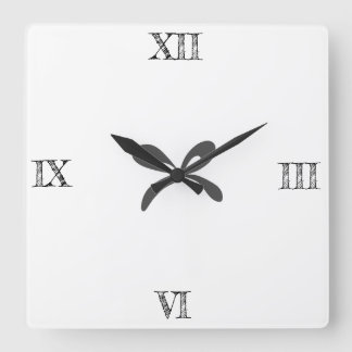 EENVOUDIGE MINIMALE MODERNE MONOGRAM ELEGANTE STIJ VIERKANTE KLOK