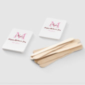 Eenvoudige Minimale moederdag monogram Roze Naam T Handwaaier (Niet-gemonteerd)