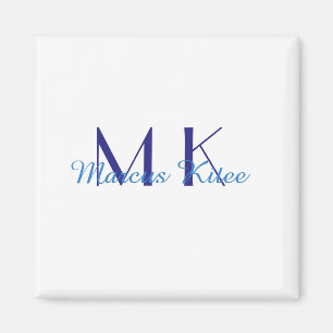 eenvoudige minimale monogram gepersonaliseerde naa magneet
