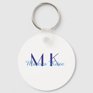 eenvoudige minimale monogram gepersonaliseerde naa sleutelhanger