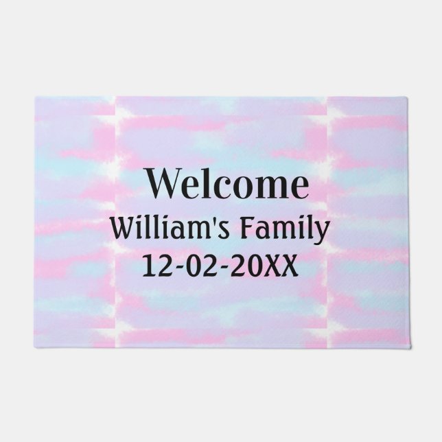 Eenvoudige Minimale Monogram logo Gepersonaliseerd Deurmat (Voorkant)