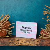 Eenvoudige Minimale Monogram logo Gepersonaliseerd Fotoplaat (Zijkant)