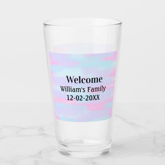 Eenvoudige Minimale Monogram logo Gepersonaliseerd Glas (Voorkant)