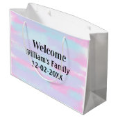 Eenvoudige Minimale Monogram logo Gepersonaliseerd Groot Cadeauzakje (Achterkant Gekanteld)