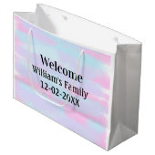 Eenvoudige Minimale Monogram logo Gepersonaliseerd Groot Cadeauzakje (Voorkant Gekanteld)