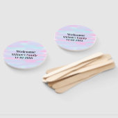 Eenvoudige Minimale Monogram logo Gepersonaliseerd Handwaaier (Niet-gemonteerd)