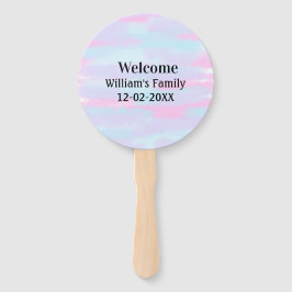 Eenvoudige Minimale Monogram logo Gepersonaliseerd Handwaaier