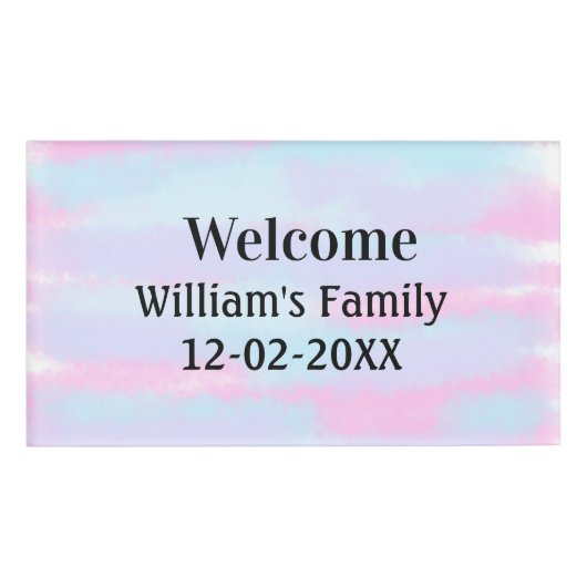 Eenvoudige Minimale Monogram logo Gepersonaliseerd Naambadge (Voorkant)