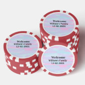 Eenvoudige Minimale Monogram logo Gepersonaliseerd Poker Chips (Opstapeling)
